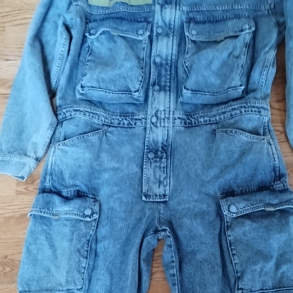 Hudson+Zoe Jeans Men's Blue Denim Cargo Jumpsuit - Picture 10 of 16